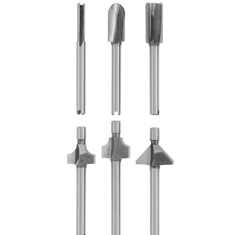 Accessories * | 6 Pc. Router Bit Kit Dremel The Varied Pattern