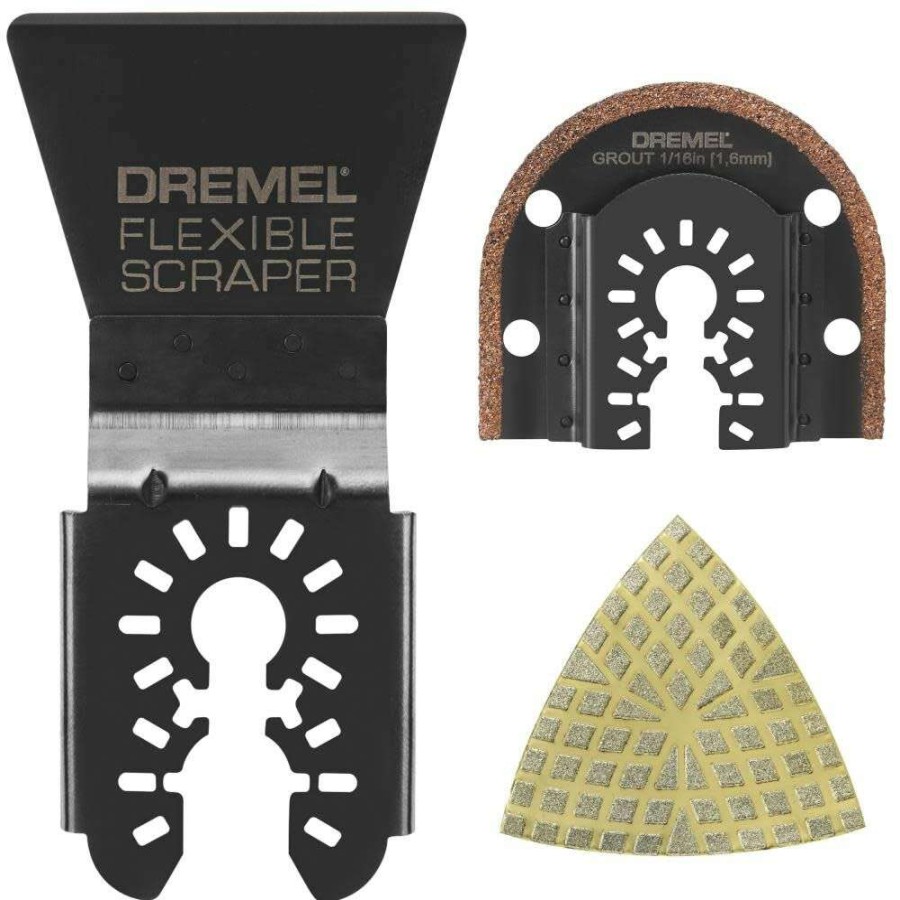 Accessories * | Dremel Tile Set Oscillating Accessories 3Pc Absolute Quality