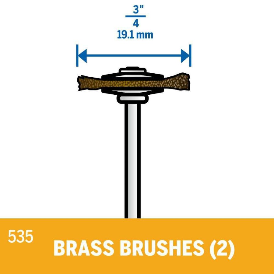 Accessories * | 3/4 In. Brass Brushes Dremel Discount Store