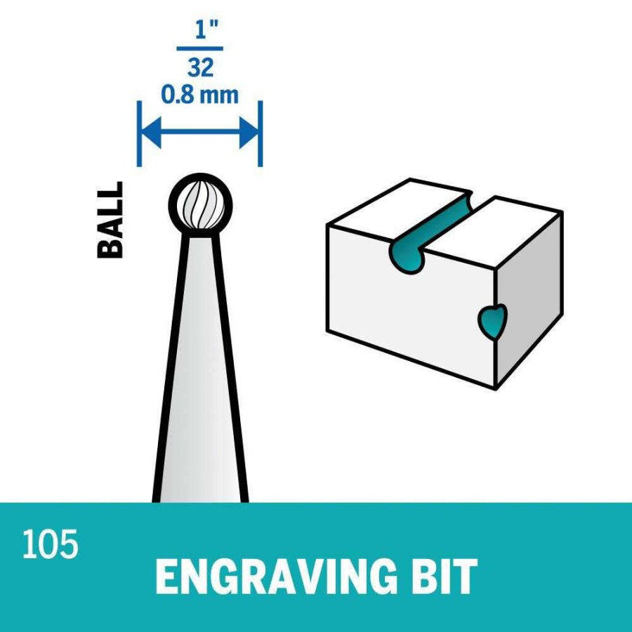 Accessories * | 1/32 In. (0.8 Mm) Engraving Bit Dremel Promotions