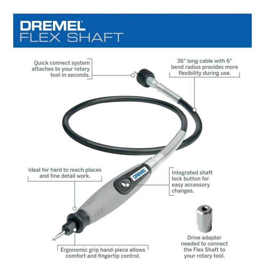 Accessories * | Dremel Flex Shaft Attachment Hot Sell