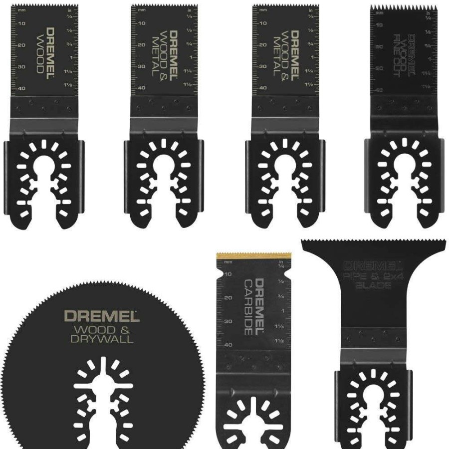 Accessories * | Dremel Carbide Dual Interface Oscillating Blades 7Pc The Varied Pattern